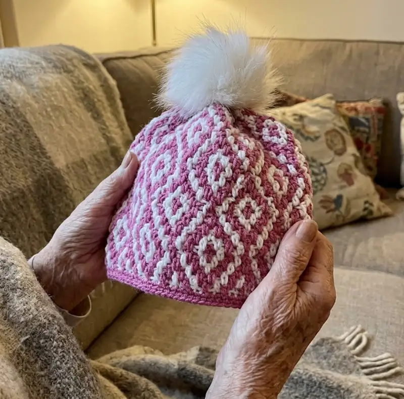 Complimentary Beginner Friendly crochet pattern: Diamond Beanie Pattern - Simple to follow guide