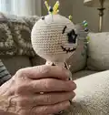 Voodoo Doll Amigurumi Pattern step 3 - details and accessories