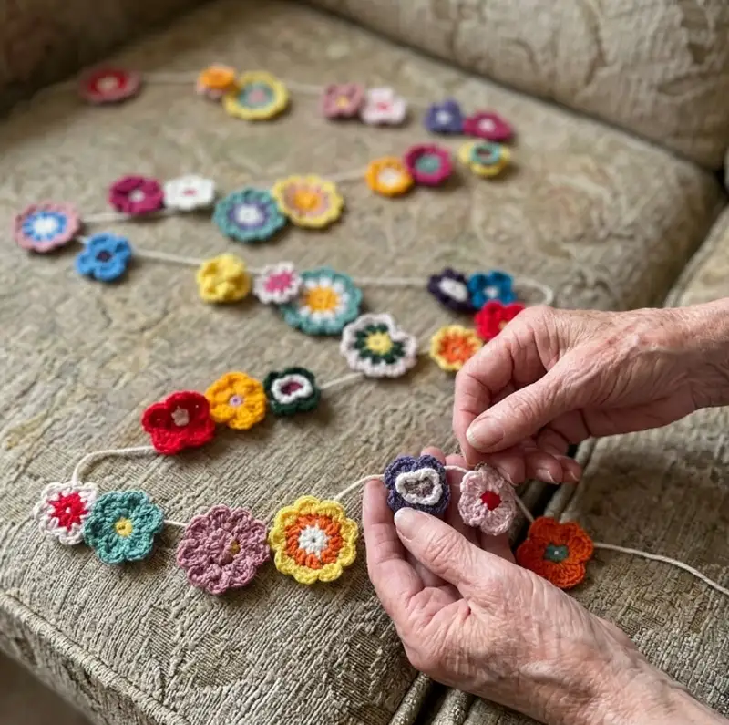 Complimentary Beginner Friendly crochet pattern: Garden Garland Pattern - Simple to follow guide