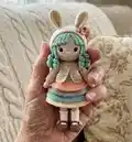 Doll Aybuke Amigurumi Pattern step 1 - construction progress
