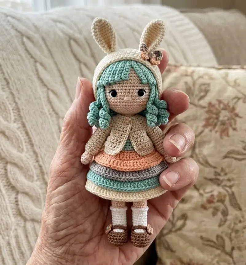 Complimentary Intermediate crochet pattern: Doll Aybuke Amigurumi Pattern - Simple to follow guide