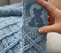EZ Diamond Lattice Blanket Pattern step 2 - assembly progress