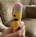 Bobby the Pencil Amigurumi Pattern step 3 - details and accessories