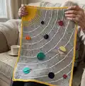 Solar System Space Blanket Pattern step 1 - construction progress