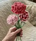 Crochet Flower Patterns Book Pattern step 1 - construction progress