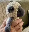 Bobble Sheep Amigurumi Pattern step 3 - details and accessories