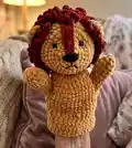 LION HAND PUPPET Amigurumi Pattern step 1 - construction progress