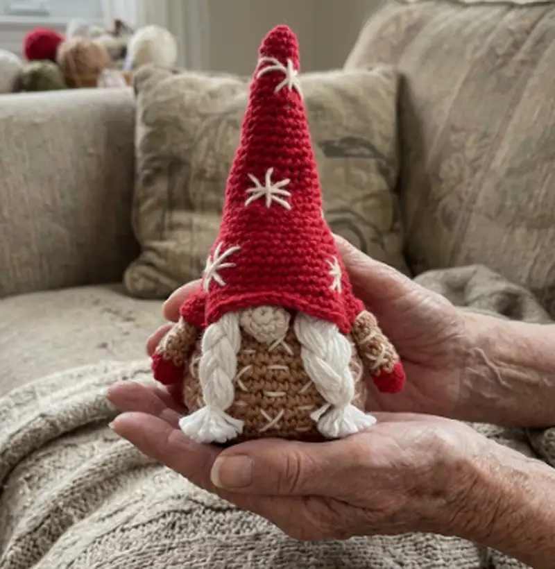 Complimentary Intermediate crochet pattern: Festive Gnomes Amigurumi Pattern - Simple to follow guide