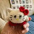 Kirby Hello Kitty Amigurumi Pattern step 4 - final assembly and finishing