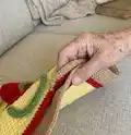 Pizza Blanket Pattern step 2 - assembly progress