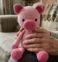 Lily the Piglet Amigurumi Pattern step 4 - final assembly and finishing
