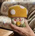 Tofi the Mushroom Amigurumi Pattern step 1 - construction progress
