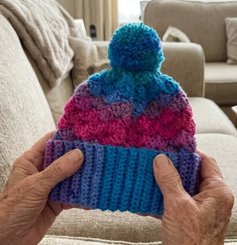Complimentary Beginner Friendly crochet pattern: Stripy Shell Stitches Crochet Hat Pattern - Simple to follow guide