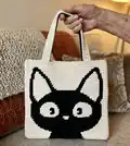 Black Cat Bag Crochet Pattern step 1 - construction progress