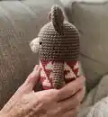 Minimals Mouse Amigurumi Pattern step 2 - assembly progress