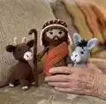 Shepherd, bull and donkey Amigurumi Pattern step 4 - final assembly and finishing