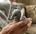 Elephant Elf Amigurumi Pattern step 2 - assembly progress