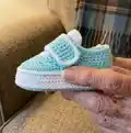 Velcro Sneakers Pattern step 2 - assembly progress