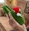 Grinch Slippers Pattern step 2 - assembly progress