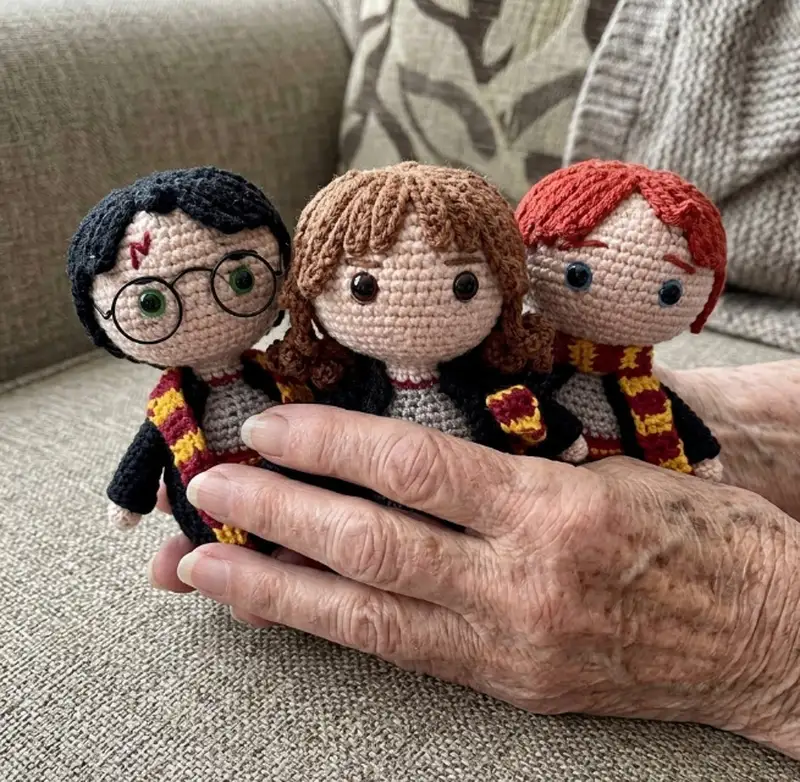 Complimentary Intermediate crochet pattern: Harry and his friends Amigurumi Pattern - Simple to follow guide