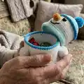 Snowman Amigurumi Pattern step 2 - assembly progress