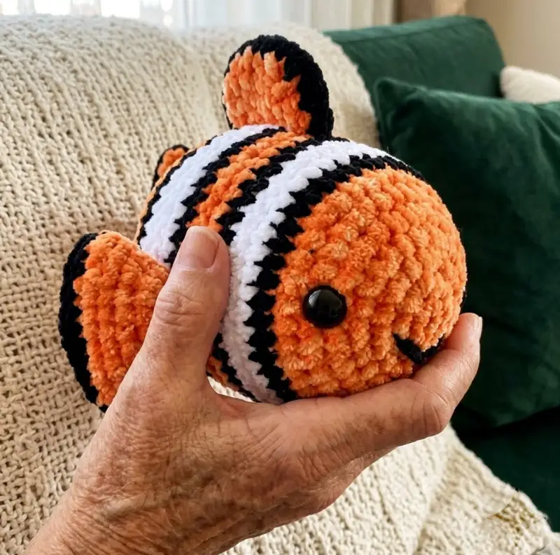 Complimentary Intermediate crochet pattern: Nemo The Clown Fish Amigurumi Pattern - Simple to follow guide