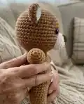 Deer Amigurumi Pattern step 2 - assembly progress