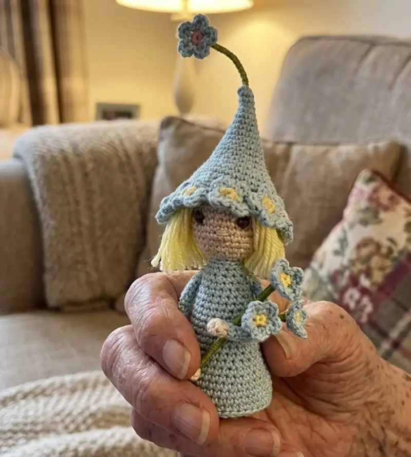 Complimentary Intermediate crochet pattern: Forget-me-not Fairy Amigurumi Pattern - Simple to follow guide
