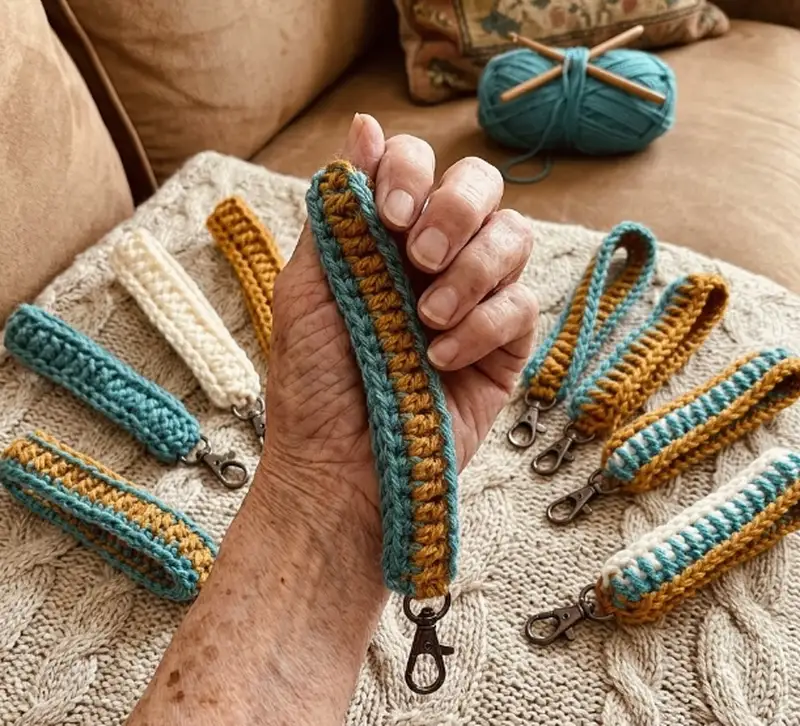 Complimentary Beginner Friendly crochet pattern: Highline Wristlet Keychain Pattern - Simple to follow guide