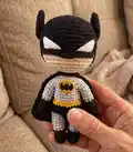 Batman Amigurumi Pattern step 4 - final assembly and finishing