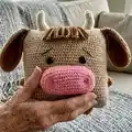 Pillow-bull Amigurumi Pattern step 1 - construction progress