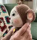 Oakley the Monkey Amigurumi Pattern step 2 - assembly progress