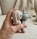 Mini Animal Amigurumi Pattern step 2 - assembly progress