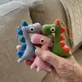 Dino's Family Amigurumi Pattern step 1 - construction progress