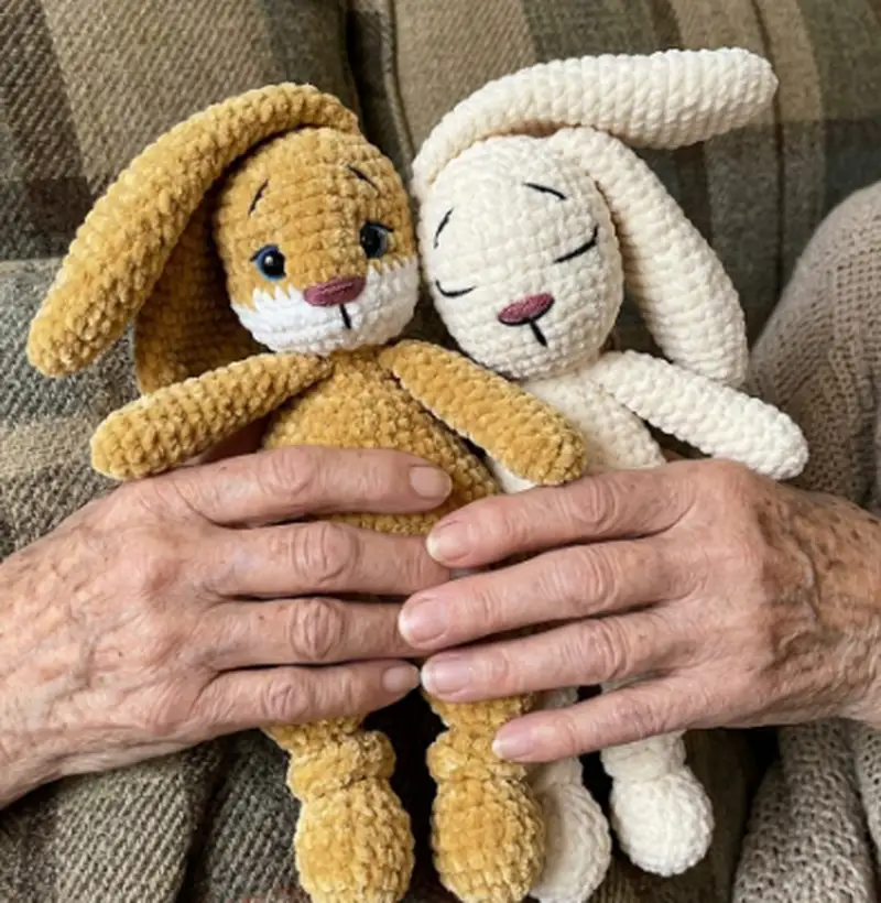 Complimentary Intermediate crochet pattern: Plush snuggler BUNNY Amigurumi Pattern - Simple to follow guide
