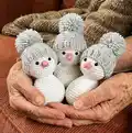 Snowman Friends Amigurumi Pattern step 1 - construction progress