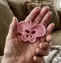 Butterfly Crochet Motif Pattern step 1 - construction progress