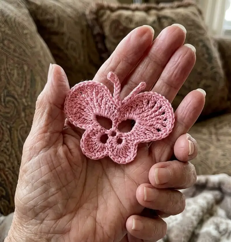 Complimentary Intermediate crochet pattern: Butterfly Crochet Motif Pattern - Simple to follow guide