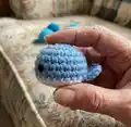 Mini Whale Amigurumi Pattern step 3 - details and accessories