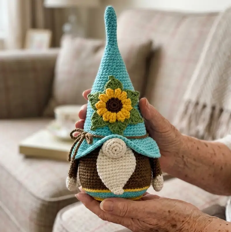 Complimentary Intermediate crochet pattern: Crochet Gnome Amigurumi Pattern - Simple to follow guide