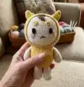 Mr. Buckwheat Amigurumi Pattern step 1 - construction progress