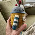 Pixie the Robot Amigurumi Pattern step 2 - assembly progress