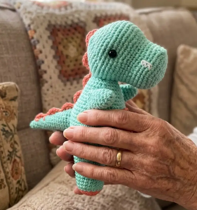 Complimentary Intermediate crochet pattern: Tommy the T-Rex Amigurumi Pattern - Simple to follow guide