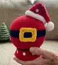Santa Belly Snow Globe Amigurumi Pattern step 4 - final assembly and finishing