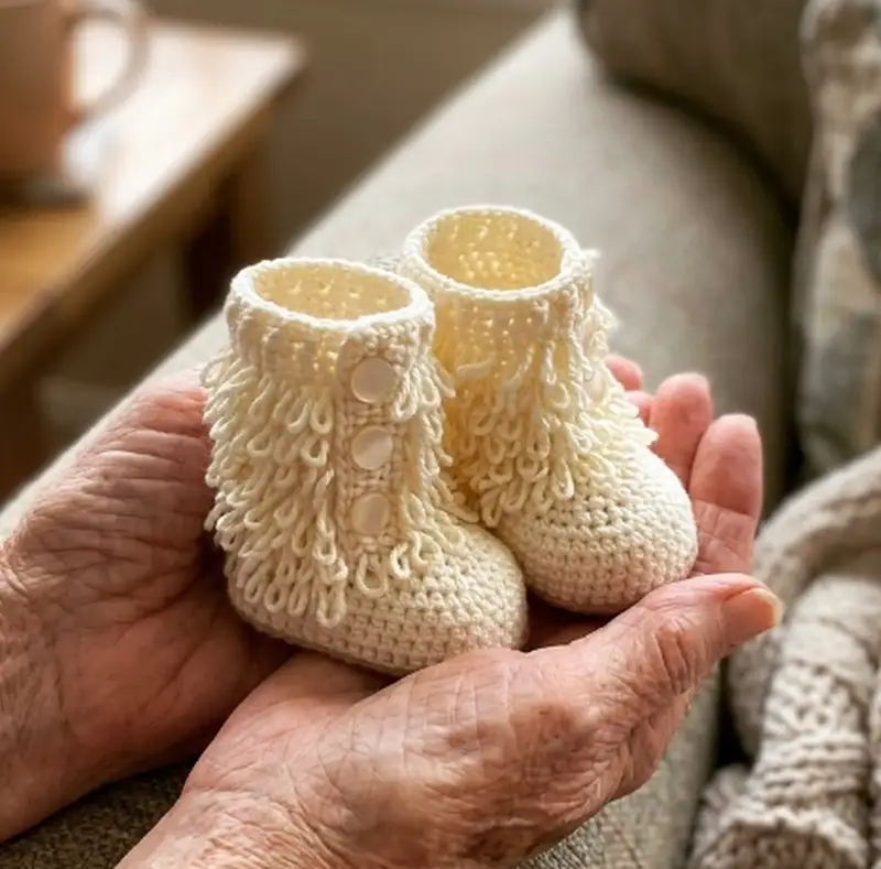 Complimentary Intermediate crochet pattern: The Furrylicious Baby Boot Pattern - Simple to follow guide