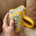 Floral Crossbody Bag Pattern step 2 - assembly progress