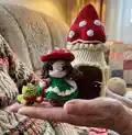 Amanita House Amigurumi Pattern step 1 - construction progress