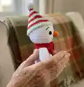 Snowman Amigurumi Pattern step 2 - assembly progress