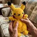 Pika the Electric Mouse Amigurumi Pattern step 1 - construction progress