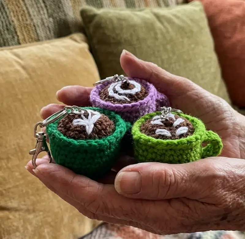 Quality crochet pattern: It's Coffee Time Keychains Amigurumi Pattern - Intermediate level guide with complete instructions